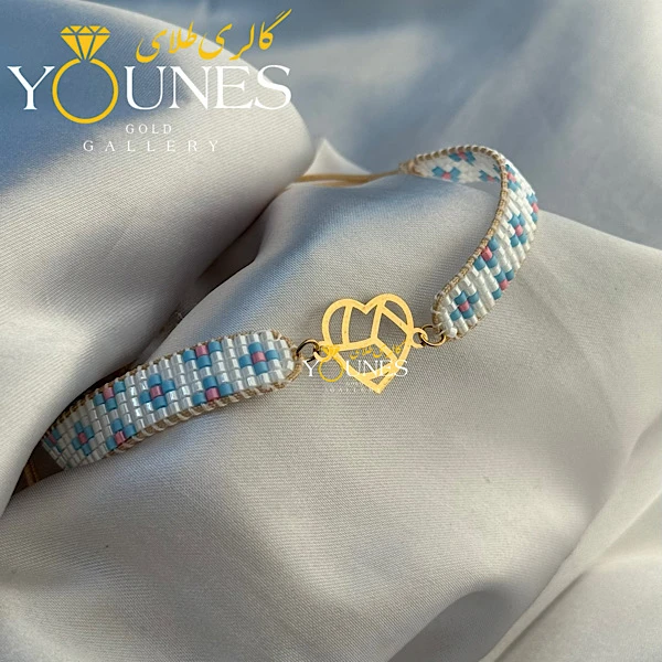 دستبند بند میوکی قلب لیزری طلا